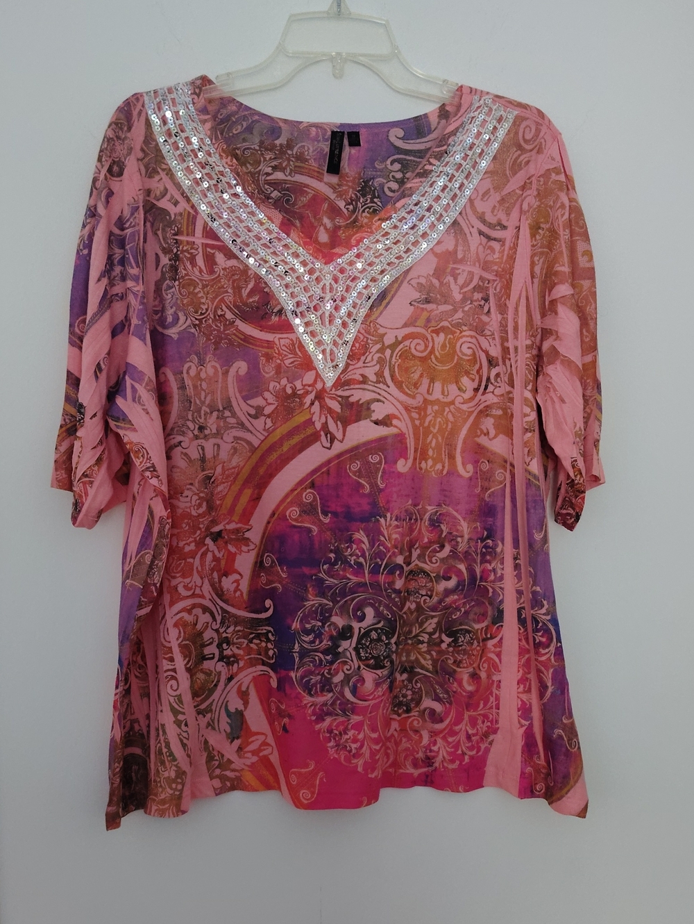 Embellished Multi-Color Top From Susan Lawrence Woman Size XL